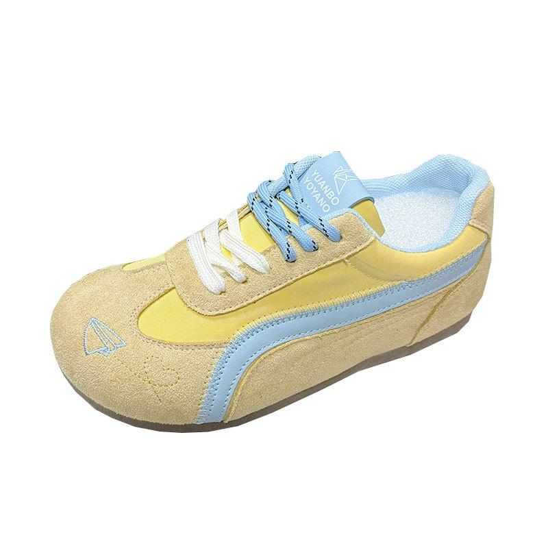 Versatile Korean Shoes Women's 2025 Spring and Summer New Popular Board Shoes Student Platform White Shoes German Training Shoes Women