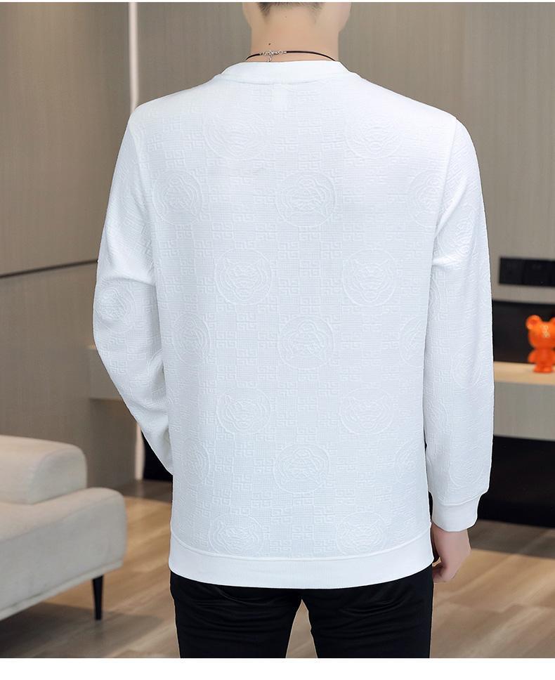 Men's Velvet Slim-Fit Long-Sleeve Sweatshirt for Spring & Autumn
