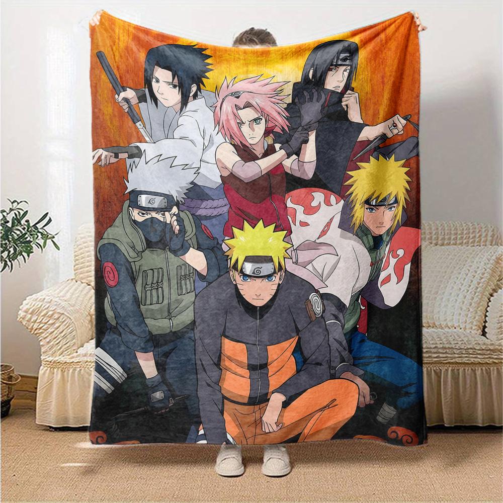 1pc NARUTO (2) Blanket, Gift, for Men and Women, Soft Blanket, Good for Sofa Bed Couch Travel, Lightweight Flannel Blanket