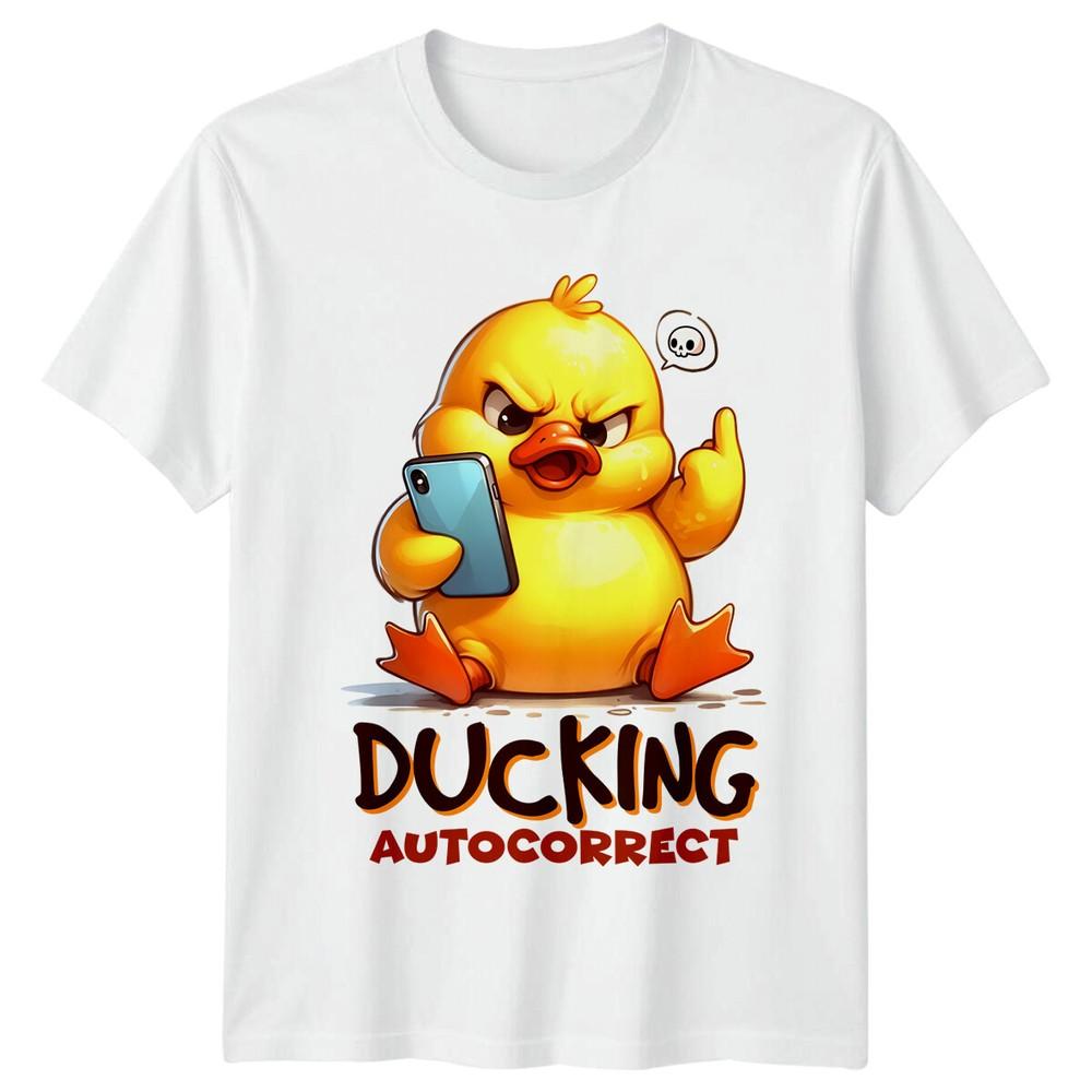 Ducking Autocorrect TShirt Funny Duck Angry Animal Pun Tee Unisex T-Shirt XXXXL