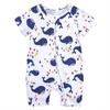 Kids Tales Lion Romper: Newborn Short Sleeve Double Zipper Jumpsuit