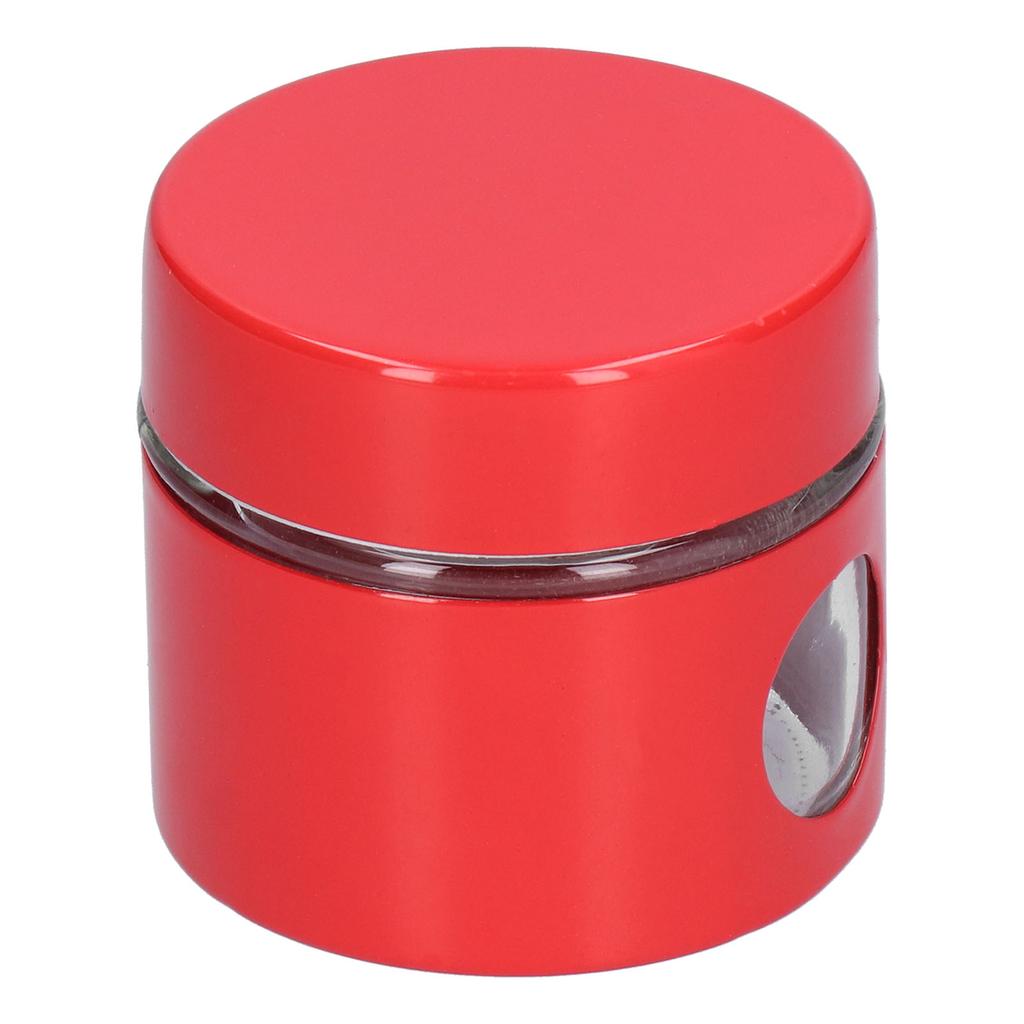 Mini Tea Storage Cans Portable Stainless Steel Coffee Powder Preservation Cans for Home KitchenRed
