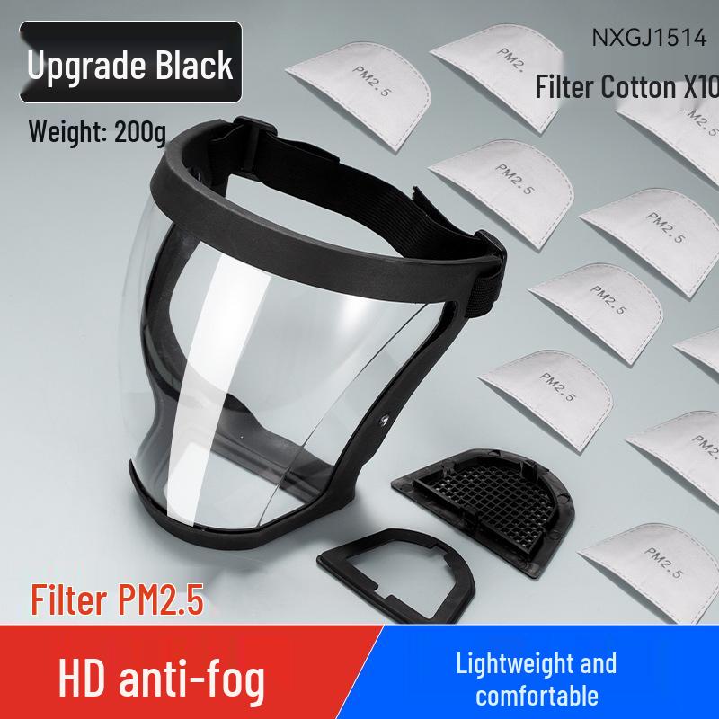 Full Face Shield for Pesticide Spraying, Industrial Grinding, Cutting, Anti-Fog, Dustproof, Oil Smoke Protection, High Transparency.