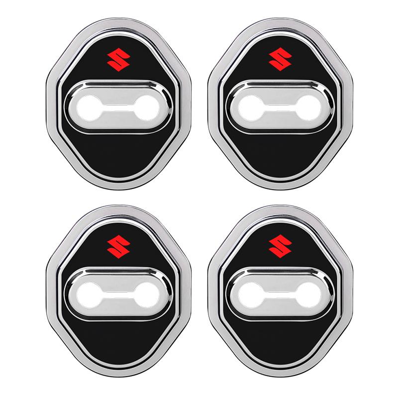 

4Pcs Silicone Car Door Lock Cover Protective Buckle Cover Sticker For Suzuki Swift Vitara SX4 Ignis Baleno Jimny Samurai Kaiser