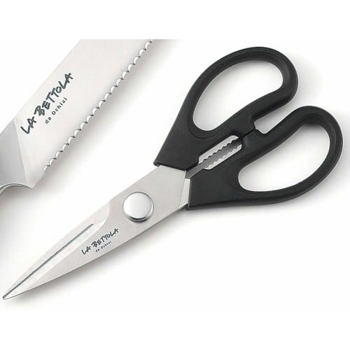 Tamahashi La Bettola Bread Knife & Kitchen Scissors LB-252 Black