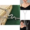 Trendy Snake Bone Necklace For Women Eye-catching Handmade Accessory For Autumn