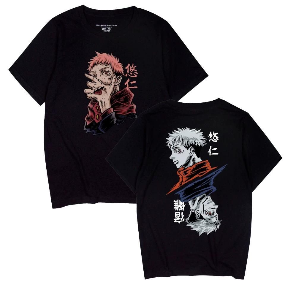 

Jujutsu Kaisen Print Hoodie Men s Streetwear Men Women Tshirts Unisex Fashion Tops XS чёрный