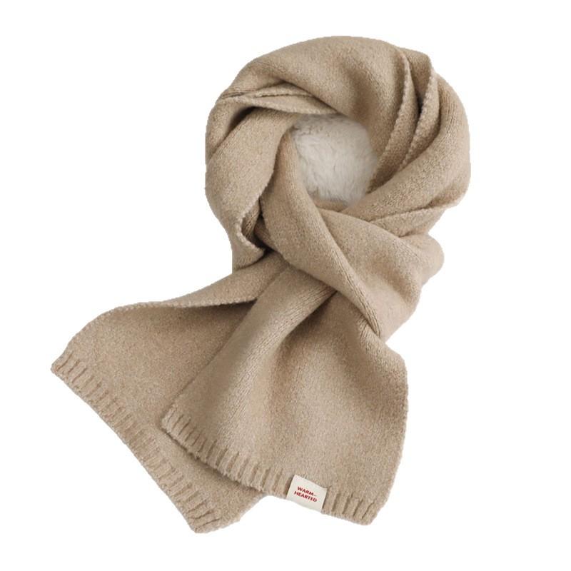 Autumn and winter new scarf Dongdaemun Korean atmosphere solid color versatile light luxury high-end soft waxy warm scarf women