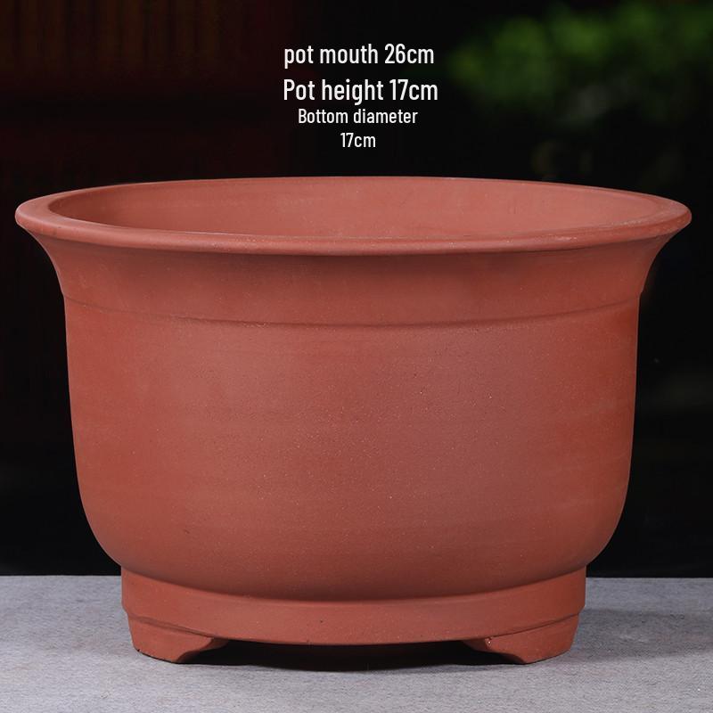 2021 Extra Large Purple Clay Tall Cylinder Ceramic Flower Pot