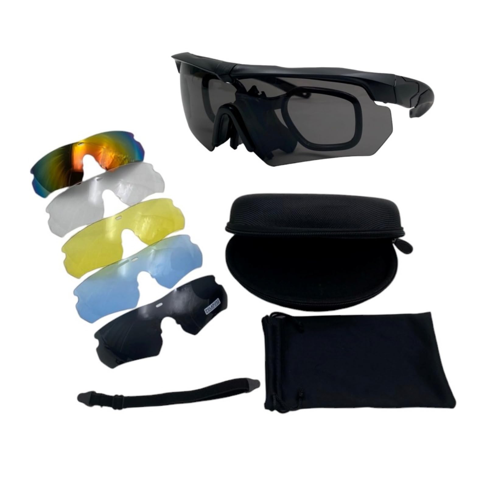 

Lunari Sports Set of 6 Interchangeable for Winter and Outdoor Black Sunglasses, Lenses, Sports, Fishing, Activities, (Black) чёрный