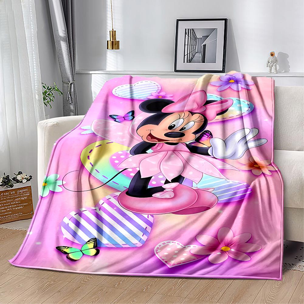 Minnie Mouse Floral Fantasy Blanket Soft & Cozy Suitable for Bed Livingroom Couch Four Seasons Universal Warmthful Decor