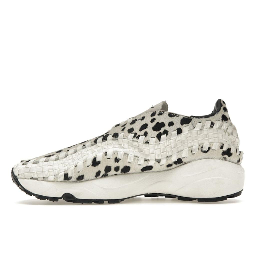 Nike Air Footscape Woven White Cow Print Women Sneakers Cream Sail Black FB1959-102