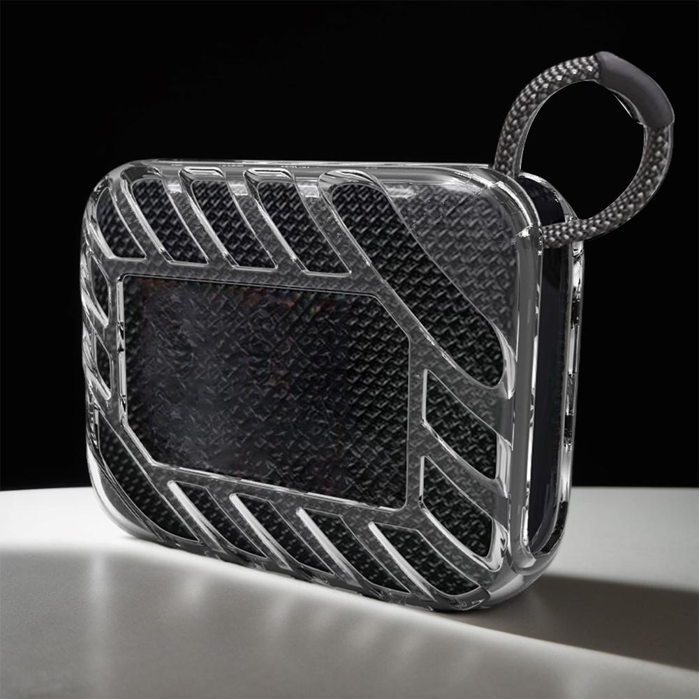 TPU Cover Case Anti-Drop Transparent Case Anti-Slip Carrying Sleeve Carrying Shell for JBL Go 4 Portable BT Speaker