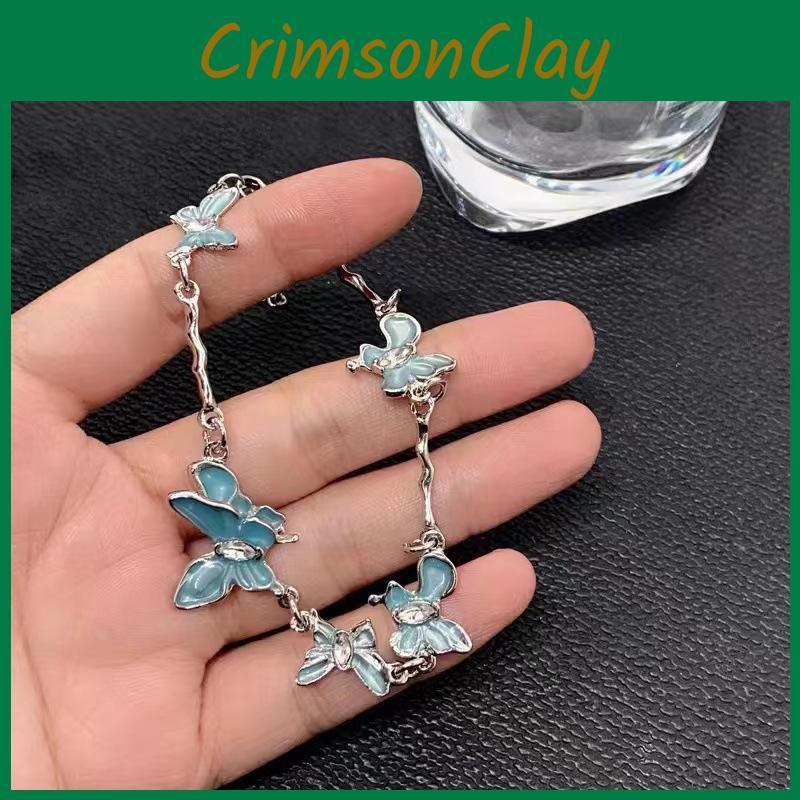 Blue Butterfly Elegant Bracelet For Women Trendy Simple Jewelry Geometric