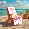 Personalized customized proof beach towel with Bubu Dudu  pattern - soft, absorbent, quick-drying, perfect swimming, camping&bathing