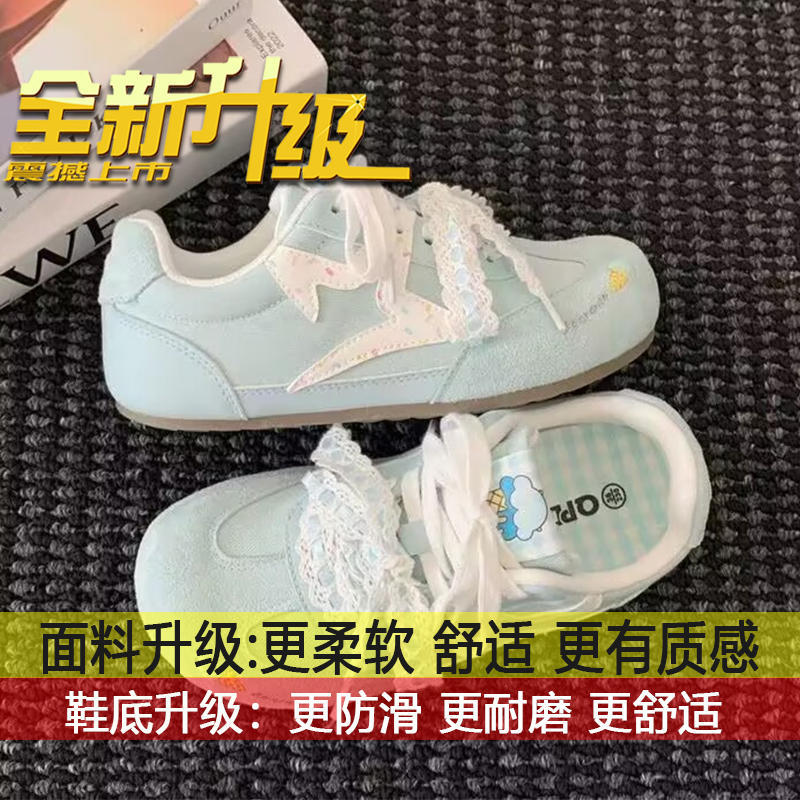 

Дышащие универсальные спортивные туфли, туфли-хлебцы, кеды, женские 2025, на платформе, белые туфли, весна-осень, тонкие, нишевые, моральные тренировочные туфли 40