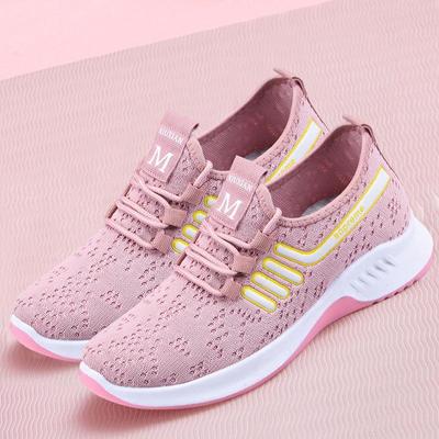 Women's Shoes  New Flying Woven Casual Shoes Soft Bottom Running Shoes Breathable Sports Shoes Women