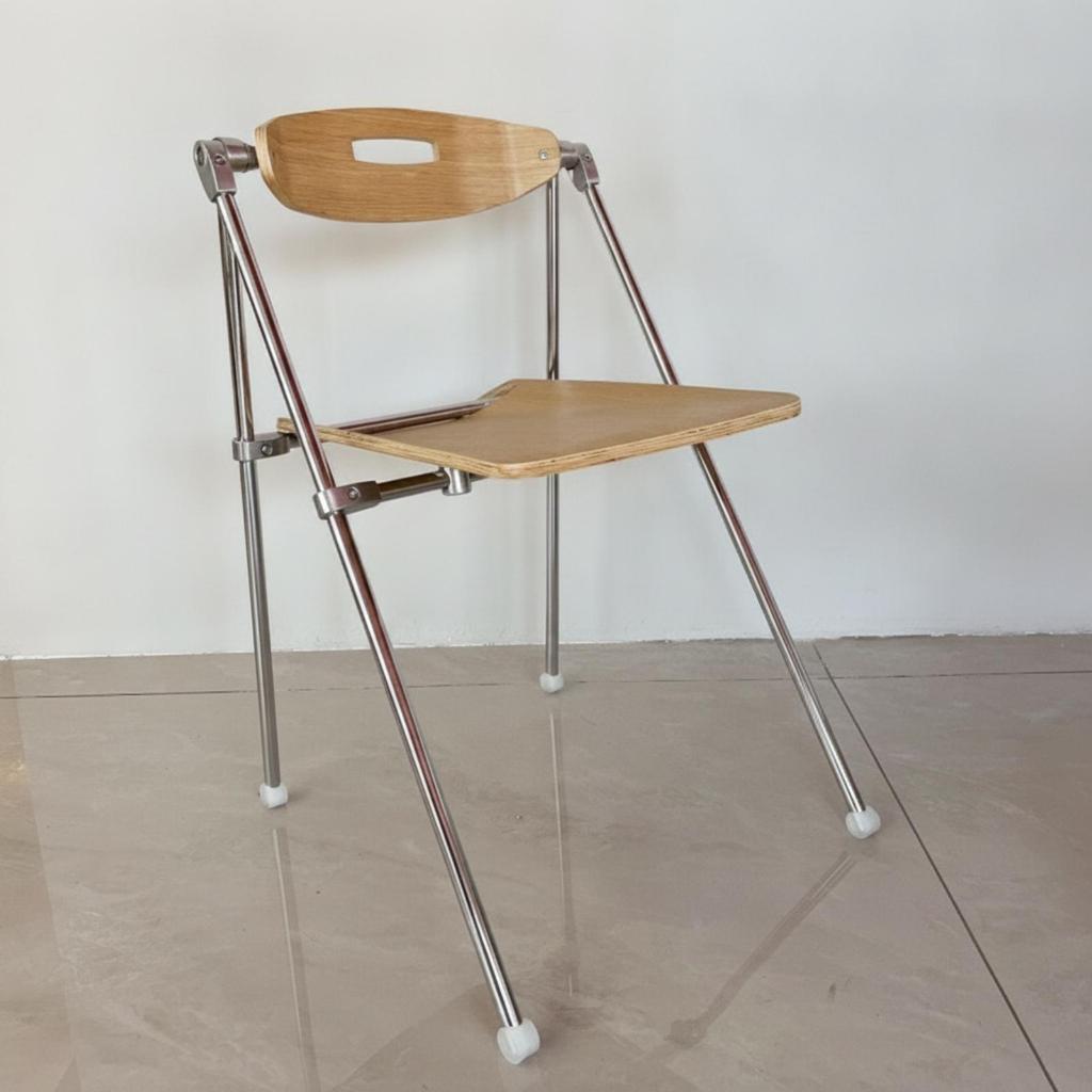 Wooden Folding Chair Space-Saving Minimalist for Small Apartments