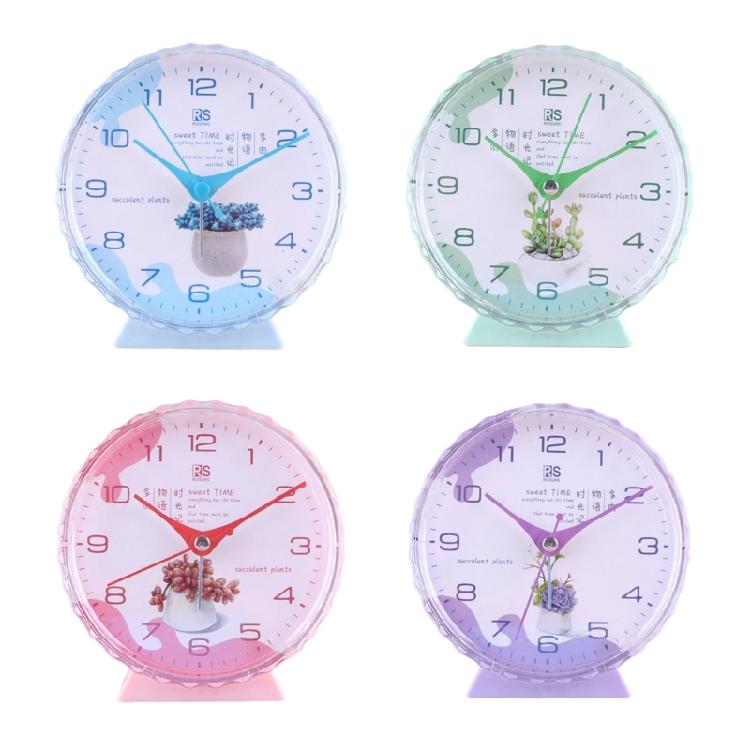 Mute Alarm Clock Battery Operated Student Desk Clock for Bedroom Home Decors