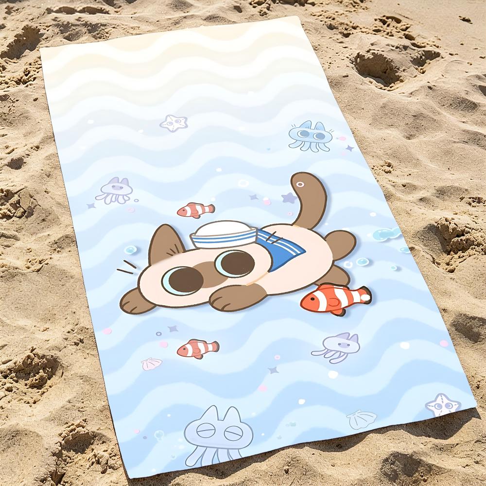 Sweet A-Azukis Towel Beach Towel Oversized Super Absorbent Soft Swim Beachtowels For Men, Women