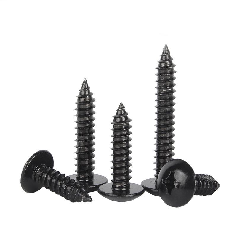 Yigu Black Zinc 304 Stainless Steel Phillips Large Flat Head Self-Tapping Screw