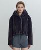 Deeto Faux Fur Hoodie Jacket [Charcoal]