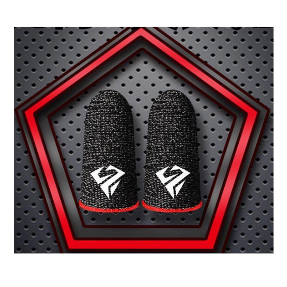 

1 пара мобильных сенсорных напальчников, чувствительный сенсорный экран, дышащие напальчники, игровые кончики пальцев красный/чёрный