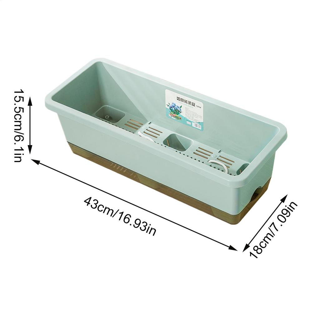 

Self Watering Plant Pots Vegetables Container With Base Drainage Hole And Absorbent Rope Rectangular Flower Pots For Vegetable