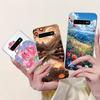 For Samsung S10 Plus Case SM-G975F Cute Kawaii Fashion Flowers Luxury Cool Painted Soft Cover For Samsung Galaxy S10+ Phone Case
