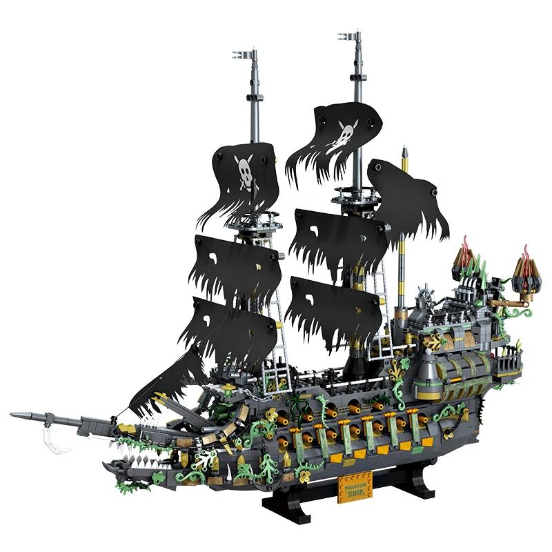 2434 Pcs Dutchman Pirate Ship Building Blocks Set Educational STEM Toys Creative Holiday Gift for Boys Kids