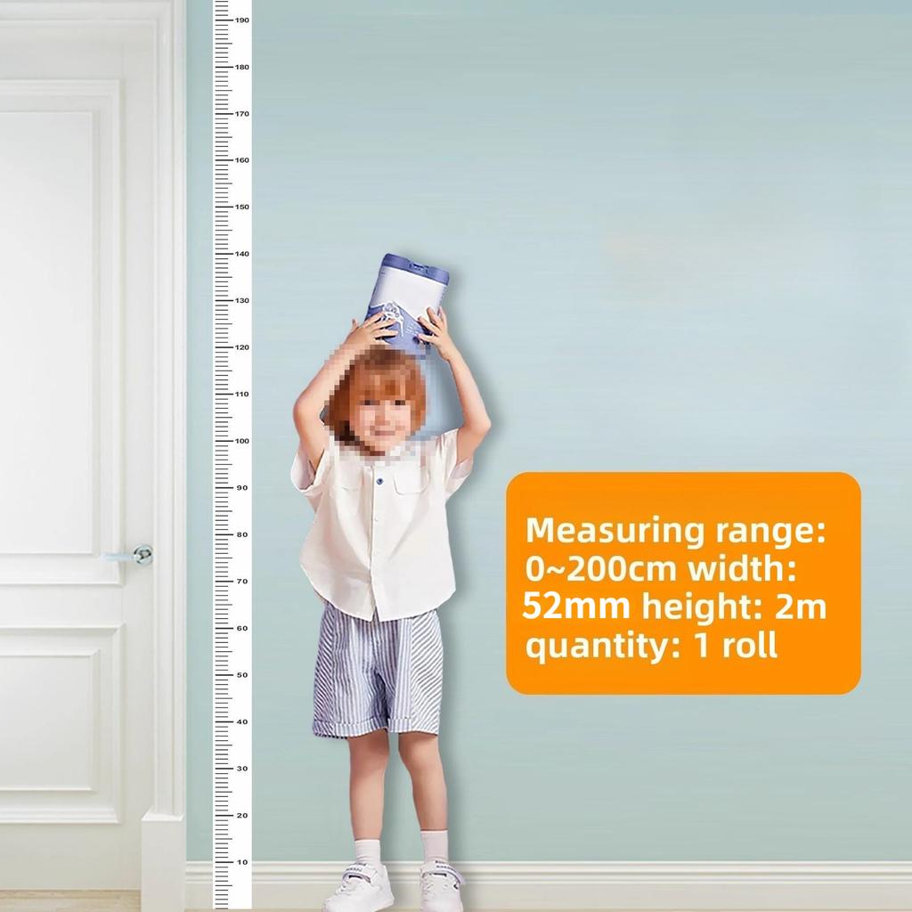 Transparent Wall Sticker with Height Measurement for Kids' Room