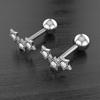 Set 10 Stainless Steel Bar Cartilage Piercing Studs Star Heart Flower Moon Rook Earlobe Screw Statement Earrings Tragus Conch