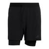 Adidas D4t 2-in-1 Workout Shorts Mesh Inserts Black