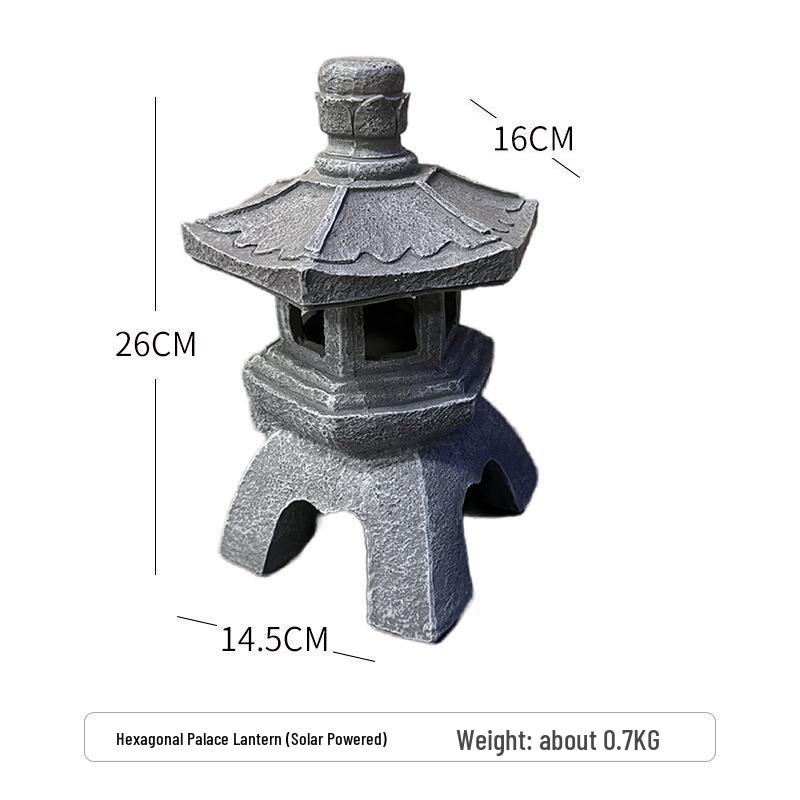 

Внутренний ретро каменный фонарь-пагода: Китайское дзен-украшение для декора гостиной или чайного столика