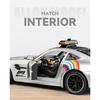 1/24 Scale Mercedes Benz GTR AMG Safety Car Alloy Supercar Diecast Model Sound & Light Pull Back Toy Trendy Ornament Gift for Children