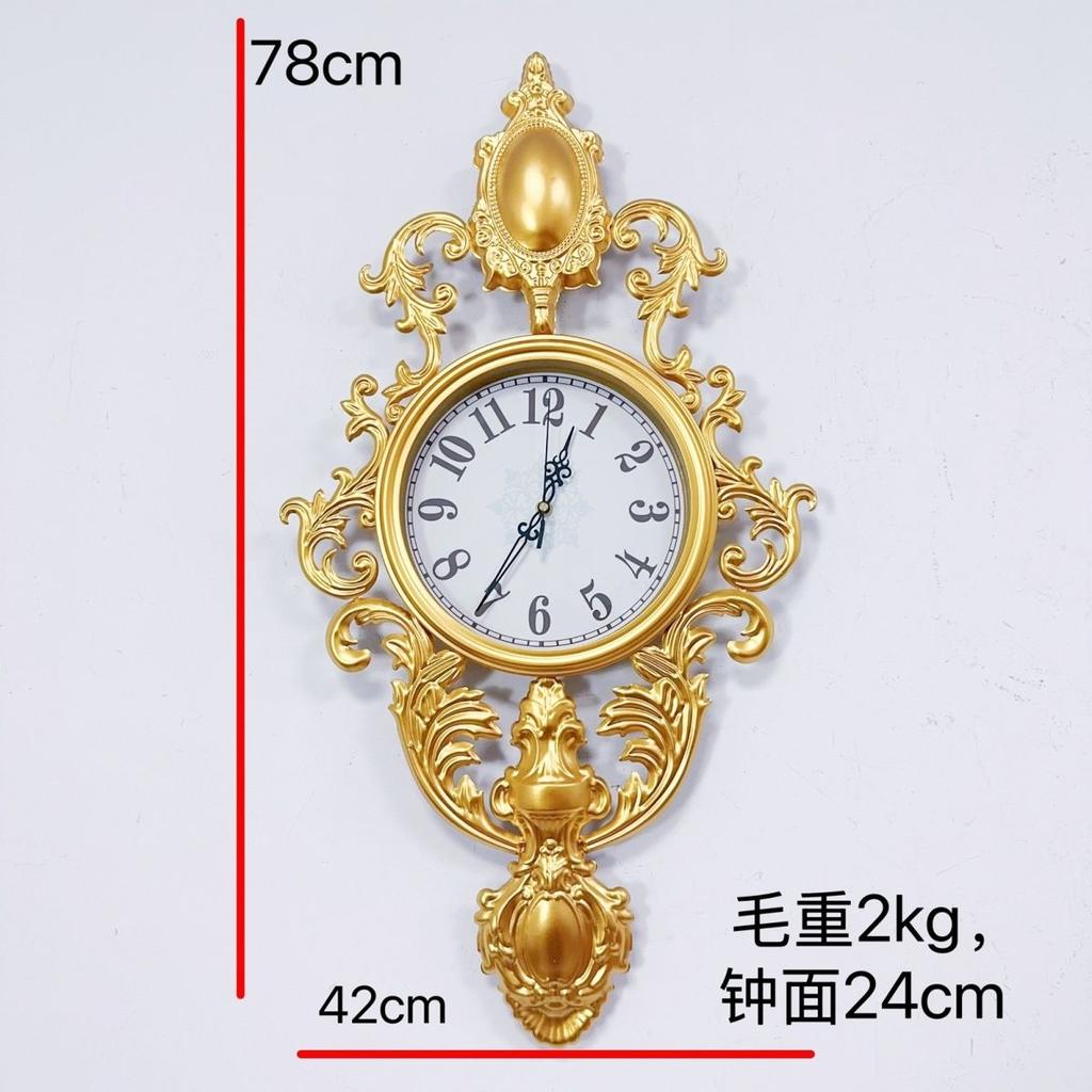 European and American Style Wall Clocks, Retro Living Room Home, Fashionable and Creative, Modern, Simple and Elegant Wall Clock