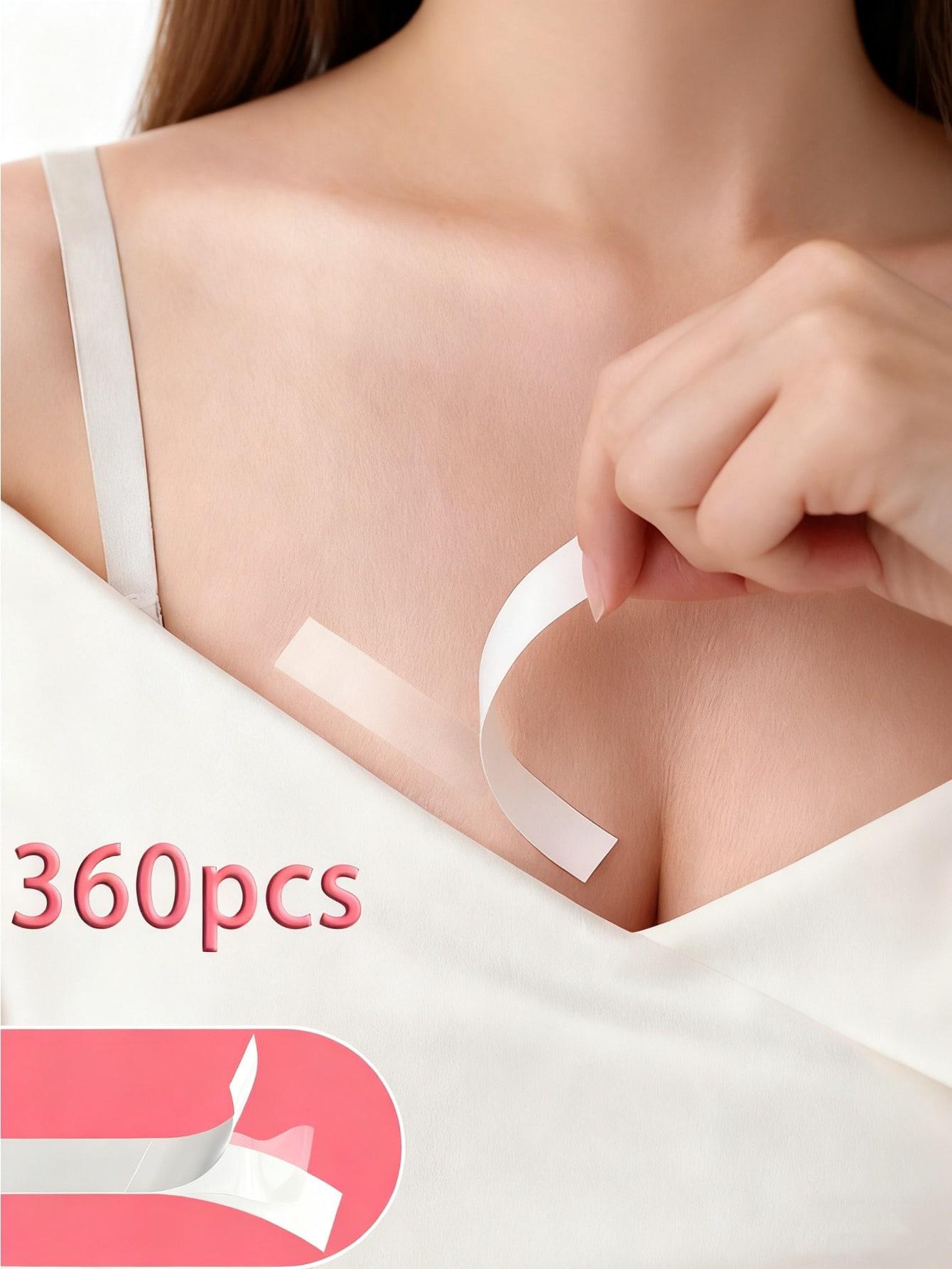 

360PCS Invisible Double Sided Adhesive Tape, Clear Anti-Slip Stickers for Clothing & Bust Lift, Skin-Friendly