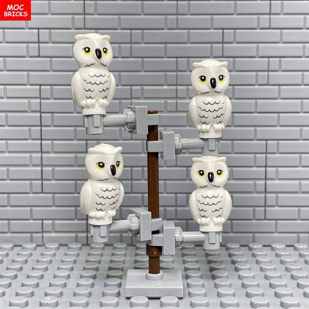 MOC Bricks Jungle Underbrush Forest Animal Monkey Goat Giraffe Bird Night Owl Accessories Building Blocks Friend Toys Gifts