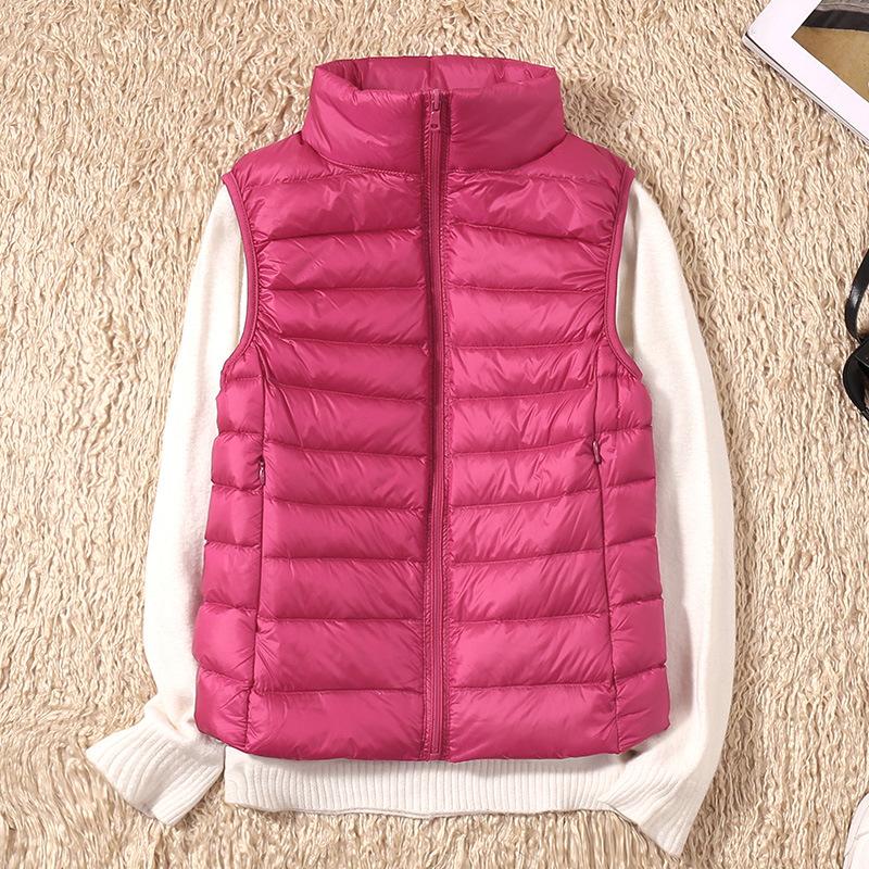 White Duck Down Women Sleeveless Jackets Arrivals Female Ultra Lightweight Packable Vest Women Coats