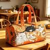 TEMU Quilted Travel Bag Fashion Print Womens Yoga Tote Gym