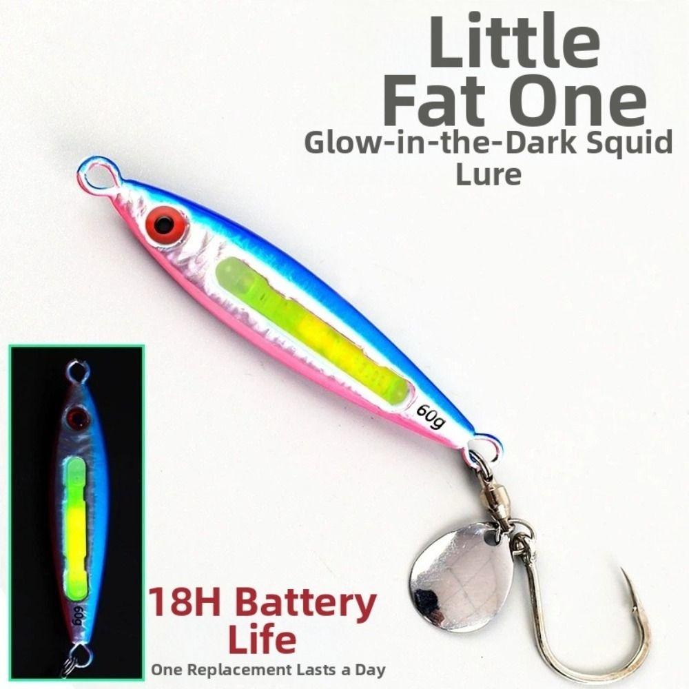 Glow In Dark Slow Pitch Jig Fast Jig Fishing Lure Tackle Durable Metal Jig Lure  Boat Fishing