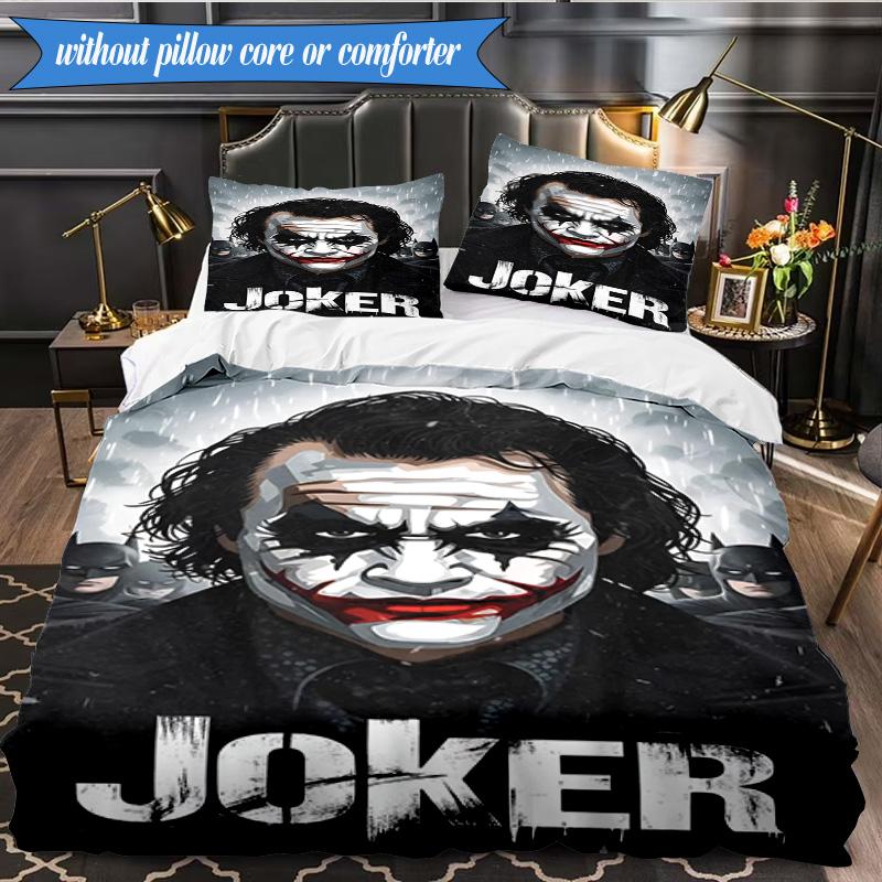 3PCS The clown's Fiery Rise Bedding Set,Including 1pc Duvet Cover And 2pcs Pillowcases Perfect for Bedroom, Dormitory, Fan Christmas gift