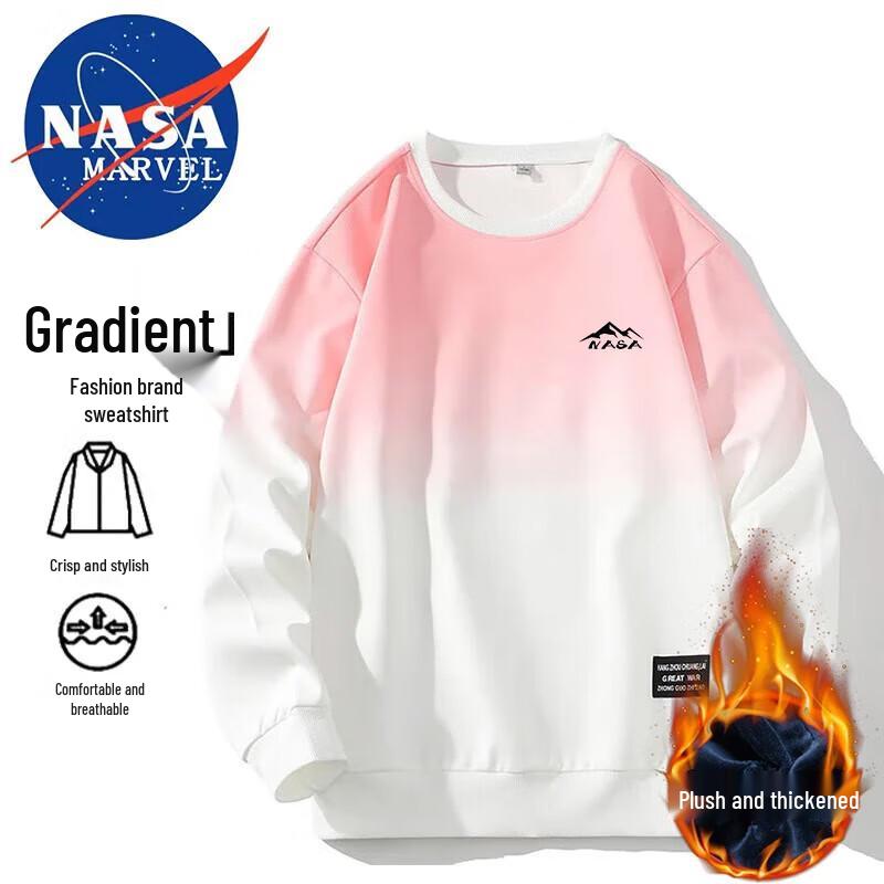 NASA MARVEL Men's Gradient Round Neck Sweatshirt