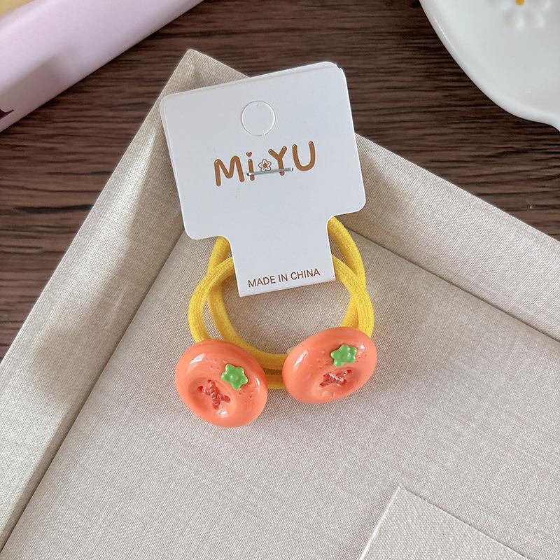 Cute Cartoon Children's Fruit Elastic Band, Girls' Summer Braided Hair, Candy-colored Hair Tie and Hair Band, Princess Hair Tie and Hair Accessory