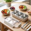 304 Stainless Steel Stainless Steel Lunch Box 25oz Metal Snack Box  Travel