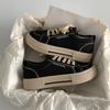 Zapatos de Lona Versátiles Estudiantes Femeninos Primavera y Verano Nuevos Transpirables Casuales Zapatos de Tablero Plataforma Zapatos Blancos Zapatos de Mujer
