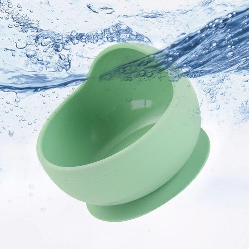 Food Grade Silicone Baby Feeding Bowl Spill-proof Kids Dinner Tableware Set Safe High Quality Infant Self-feeding Dish Nursery Accessories