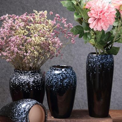European Minimalist Ceramic Floor Vase for Living Room - Ikebana & Dried Flowers