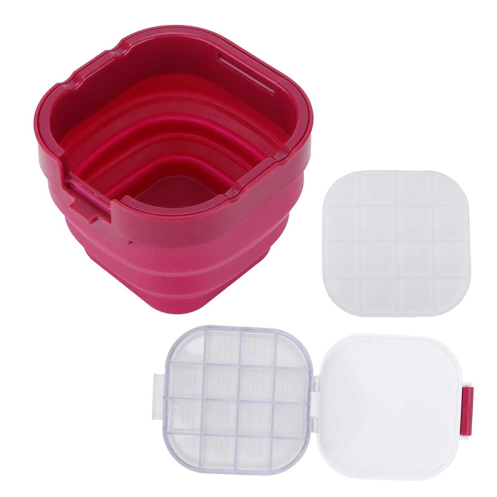 

Foldable Bucket Red 3 In 1 Portable Collapsible Brush Washer for Watercolor Pens Oil Paint Brushes