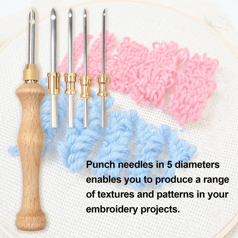 Punch Needle Magics Embroidery Pen Kit Needle Rug Hooking Tool Complete Set Embroidery Pens For Stitching Craft Embellishment